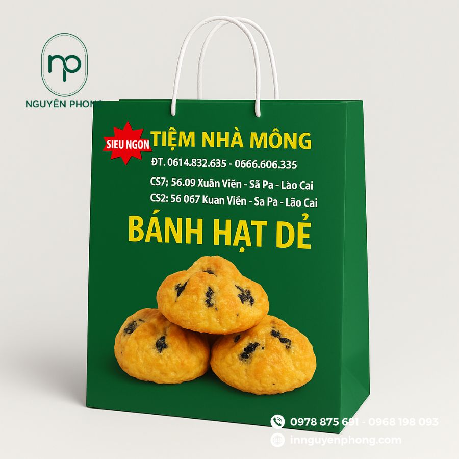 In Túi Giấy Đựng Bánh Hạt Dẻ